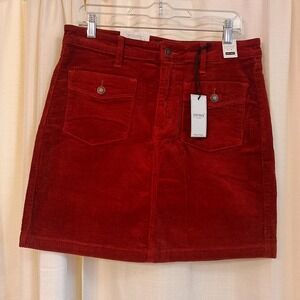 NWT Judy Blue Women's Corduroy Rust Color Skirt Button/Zip/Pockets Size XL
